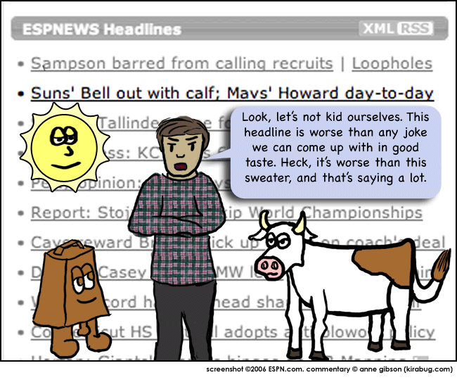 ESPN just kind of left this one on their homepage for me.