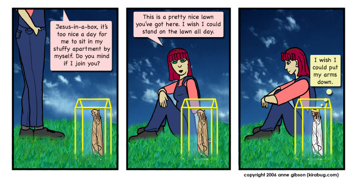 Marin and Jesus chat.
