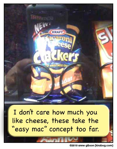 cheesy goodness? somehow i'm thinking no.