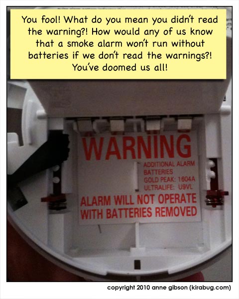 why does my smoke alarm have this warning?