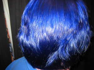 blue hair back